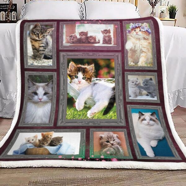 Cat Fleece Blanket Sherpa Blanket