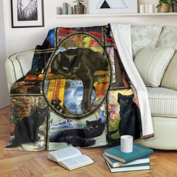 Cat Fleece Blanket Sherpa Blanket