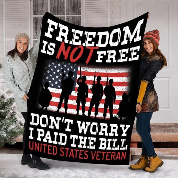 Us Veteran I Am A Us Veteran Fleece Blanket Sherpa Blanket