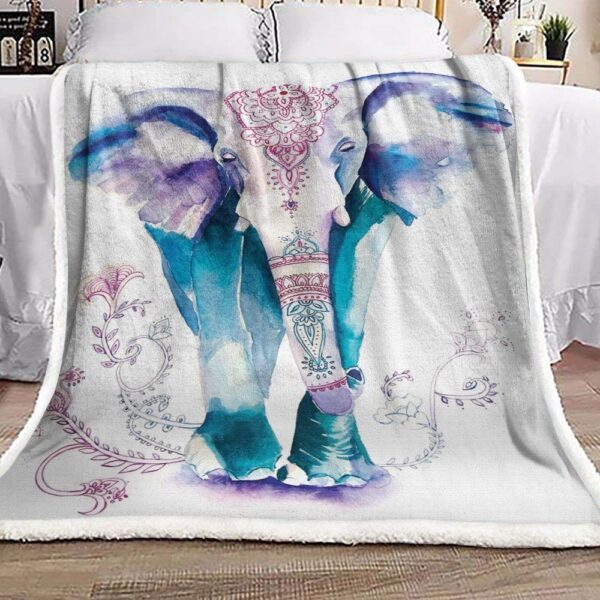Elephant Fleece Blanket Sherpa Blanket