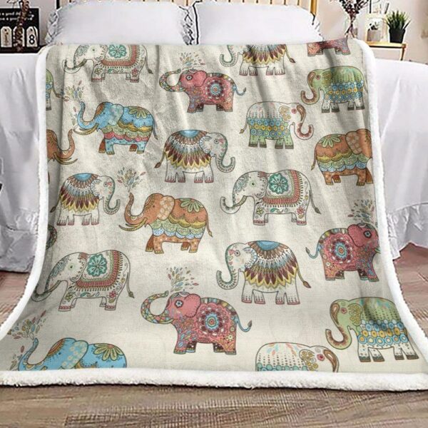 Elephant Fleece Blanket Sherpa Blanket