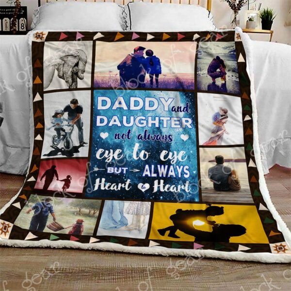 Dad And Daughter Fleece Blanket Sherpa Blanket