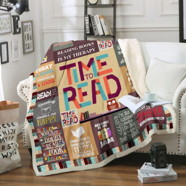 Reading Book Fleece Blanket Sherpa Blanket