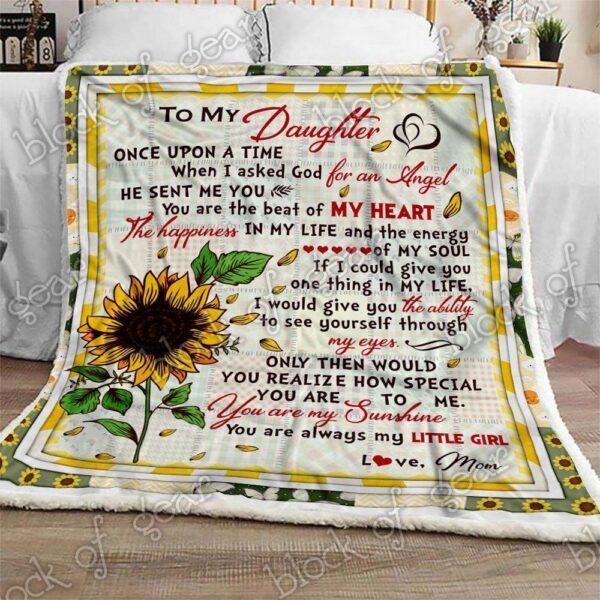 My Daughter My Sunshine Fleece Blanket Sherpa Blanket