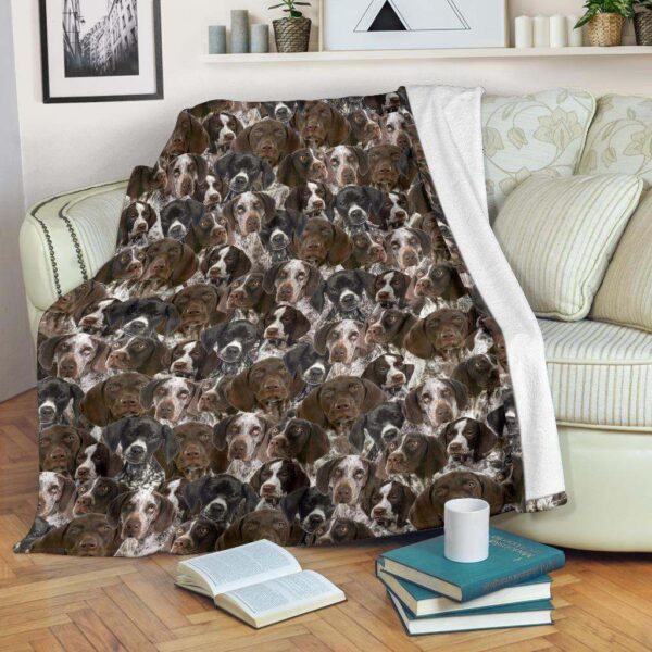German Shorthaired Pointer Full Face Fleece Blanket Sherpa Blanket