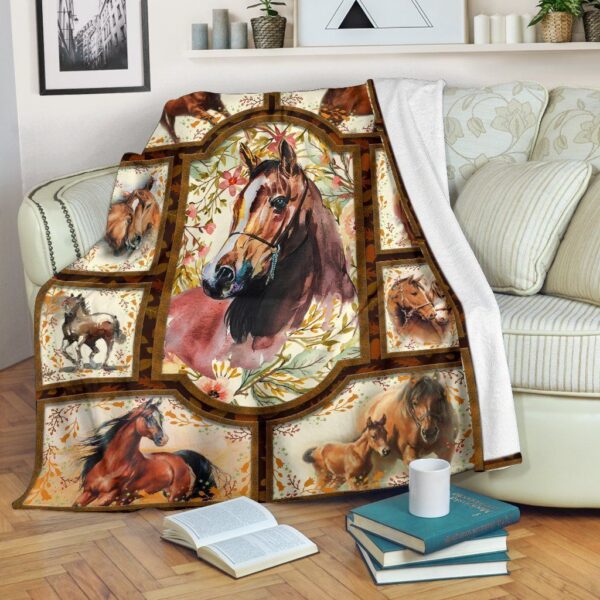 Mirror Horse Fleece Blanket Sherpa Blanket