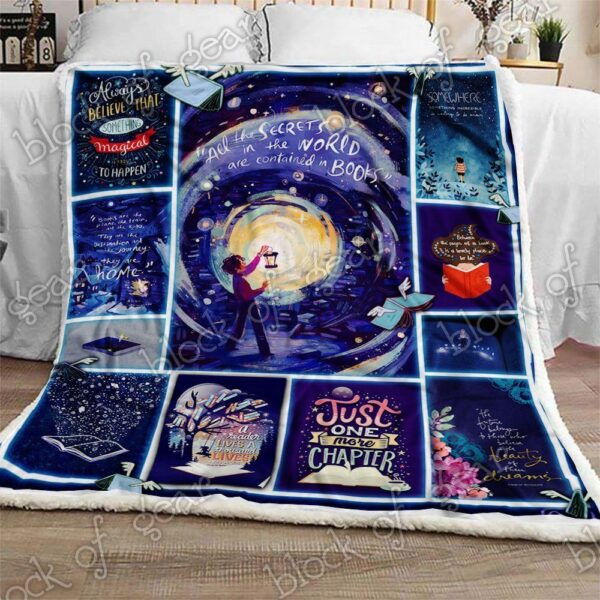 Reading Fleece Blanket Sherpa Blanket