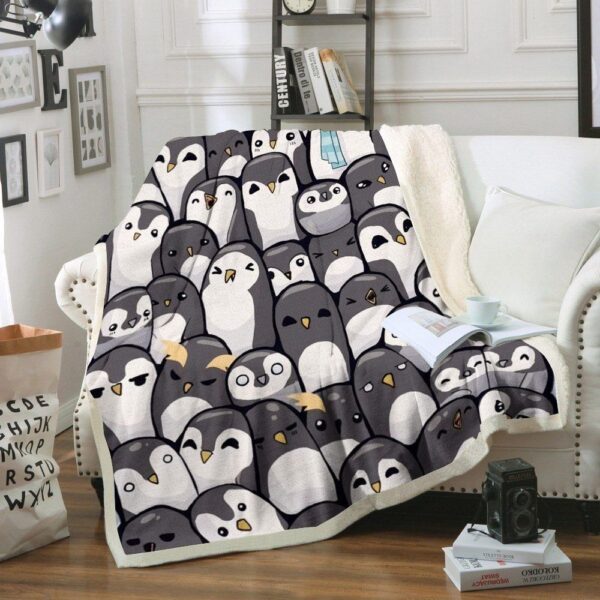 Penguin Fleece Blanket Sherpa Blanket