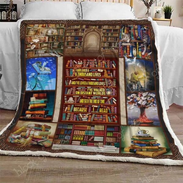 Reading Book Fleece Blanket Sherpa Blanket