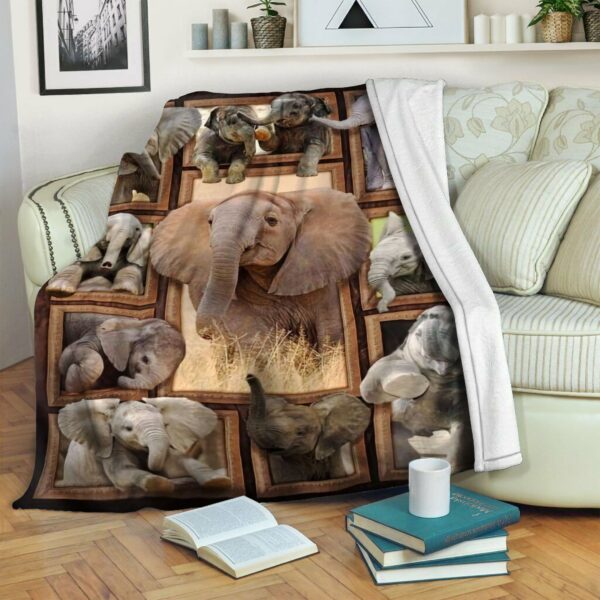 Elephant Fleece Blanket Sherpa Blanket