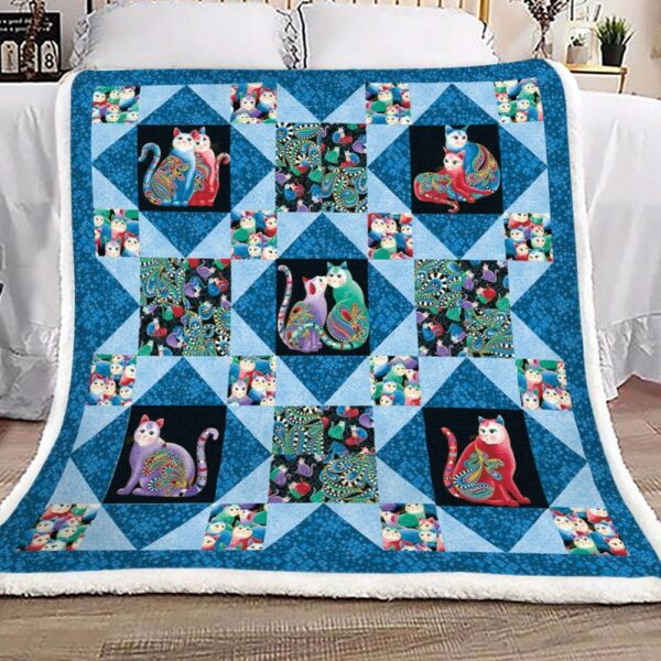 Cat Fleece Blanket Sherpa Blanket