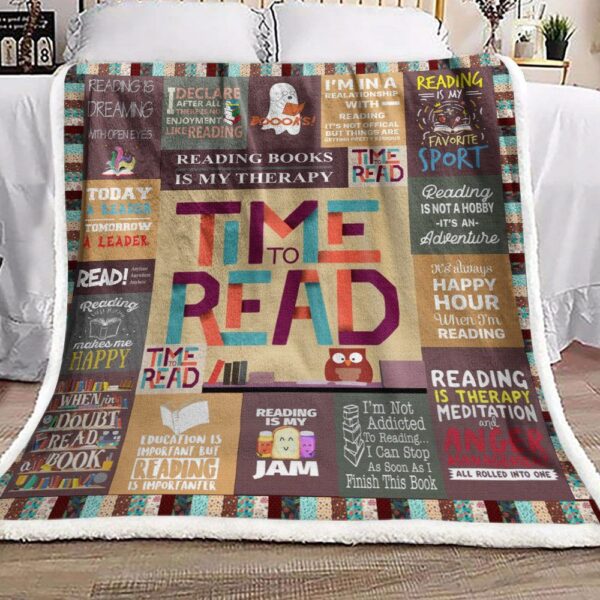 Reading Fleece Blanket Sherpa Blanket