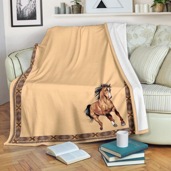 Horse Fleece Blanket Sherpa Blanket
