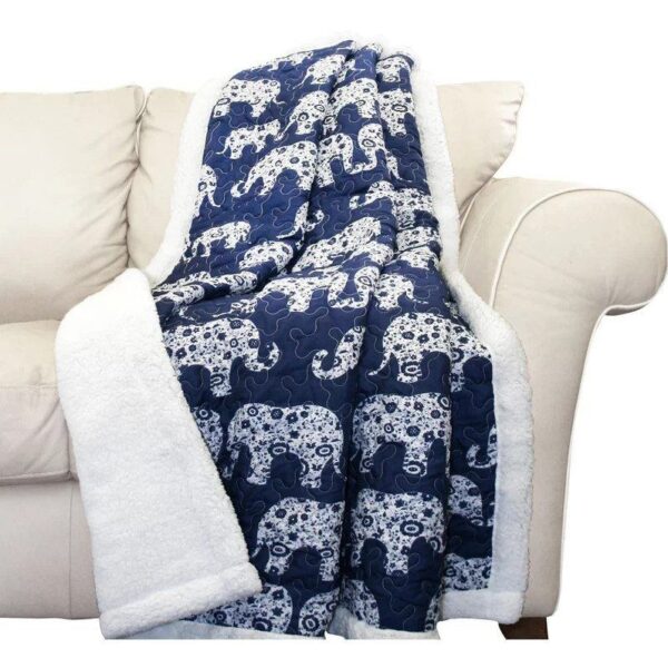 Elephant Fleece Blanket Sherpa Blanket