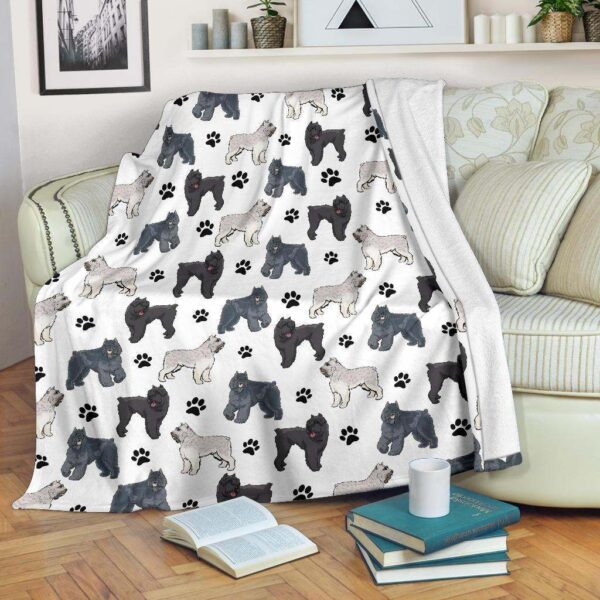 Bouvier Des Flandres Paw Fleece Blanket Sherpa Blanket