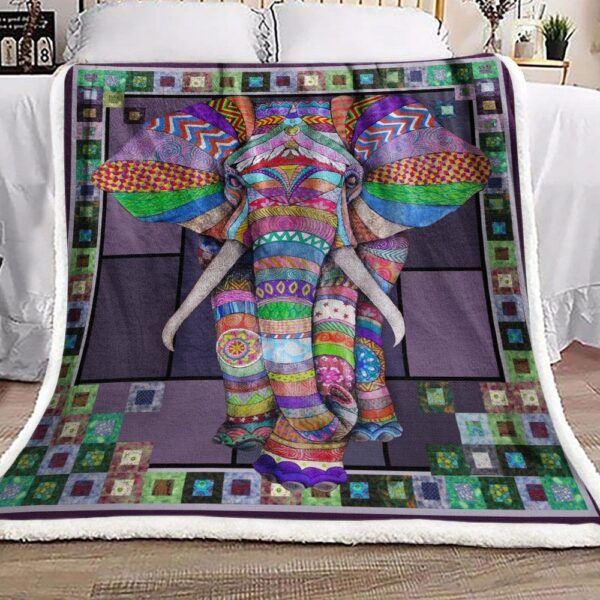 Elephant Fleece Blanket Sherpa Blanket