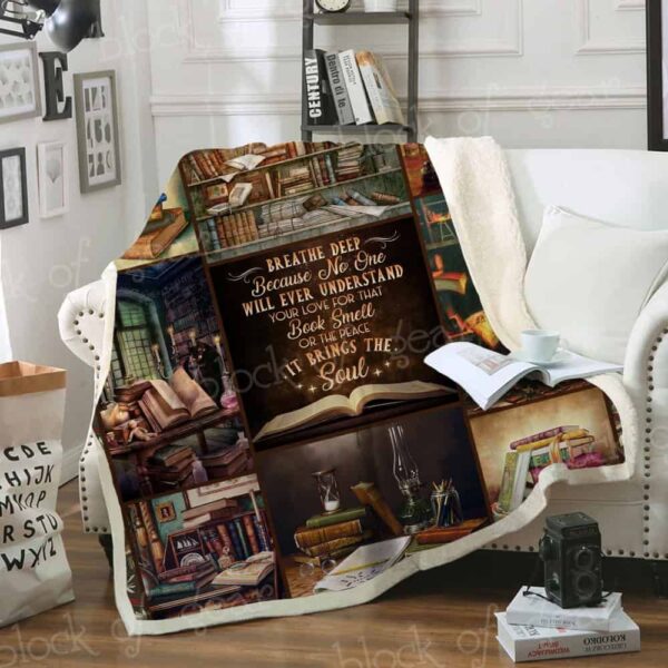 Reading Book Fleece Blanket Sherpa Blanket