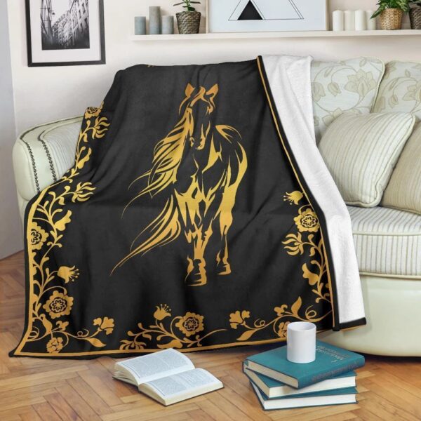 Horse Fleece Blanket Sherpa Blanket