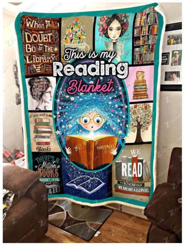 Reading Fleece Blanket Sherpa Blanket