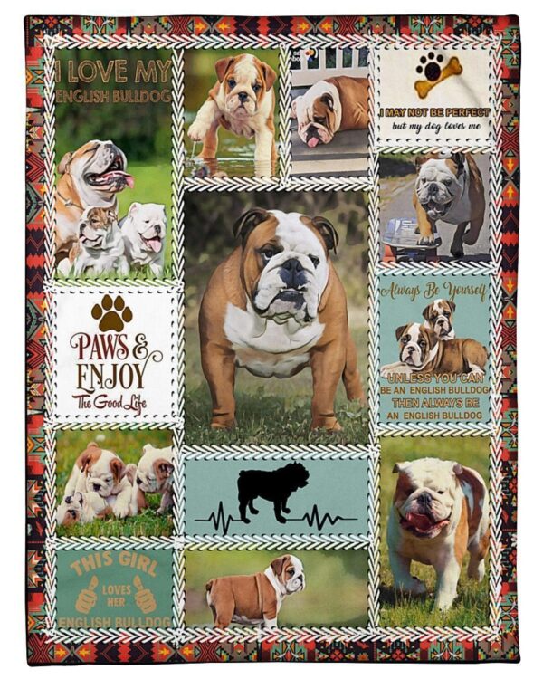 English Bulldog Anatomy Fleece Blanket Sherpa Blanket
