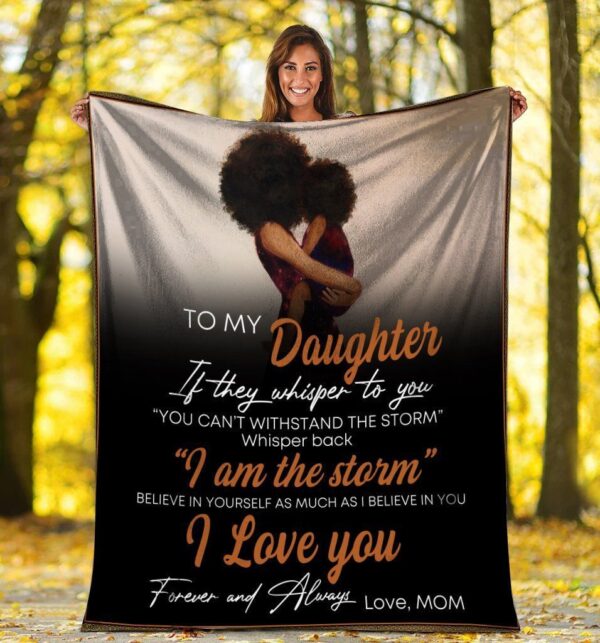 To My Daughter Mom And Daughter African Fleece Blanket Sherpa Blanket