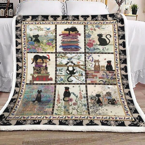 Cat Fleece Blanket Sherpa Blanket
