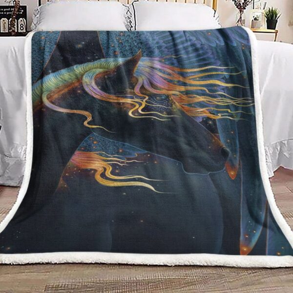 Horse Fleece Blanket Sherpa Blanket