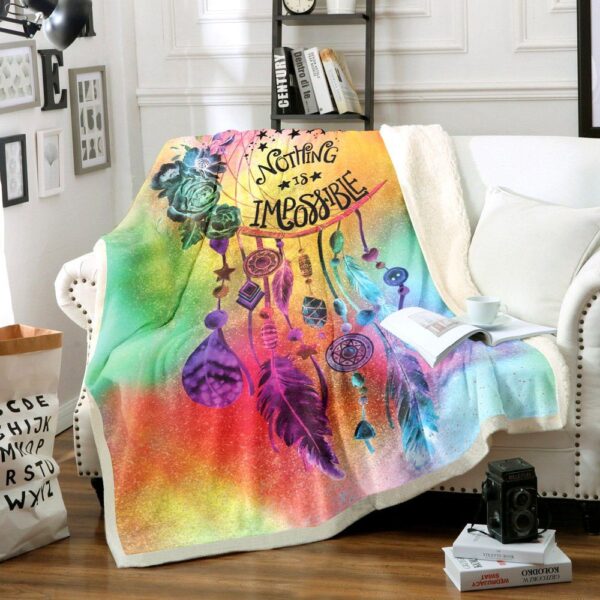 Dreamcatcher Fleece Blanket Sherpa Blanket