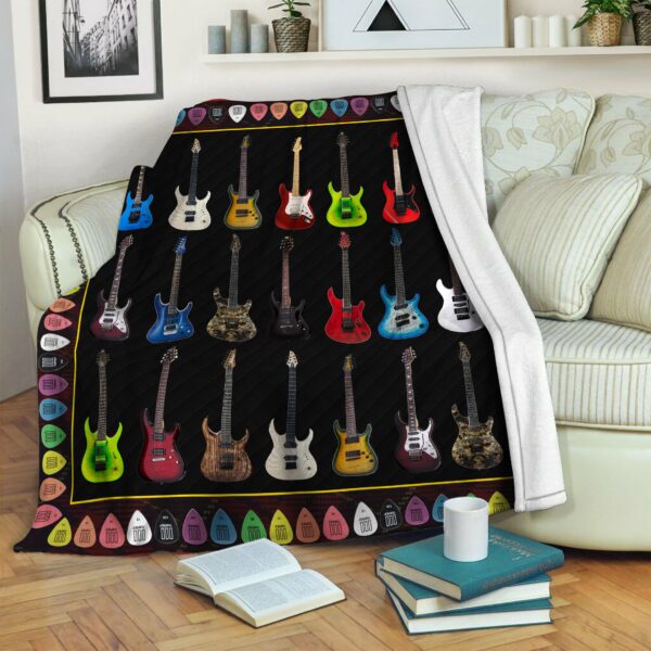 Electronic Guitar Fleece Blanket Sherpa Blanket