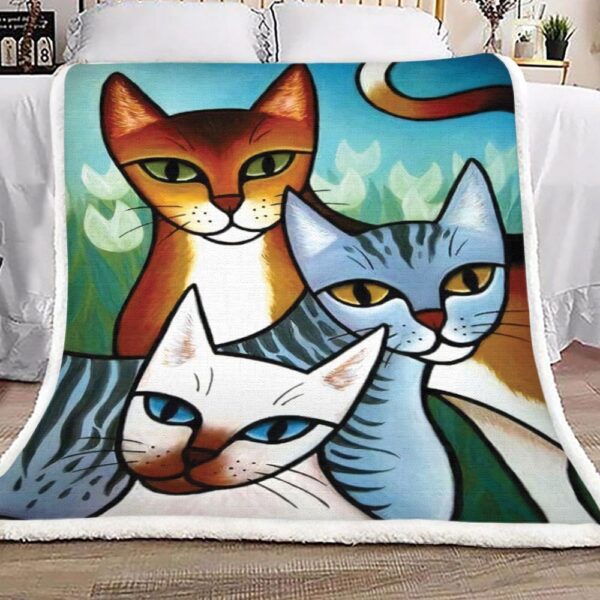 Cat Fleece Blanket Sherpa Blanket