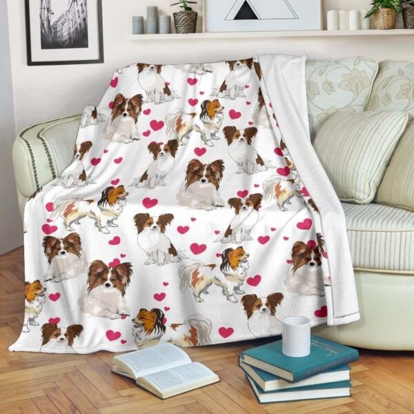 Papillon Fleece Blanket Sherpa Blanket