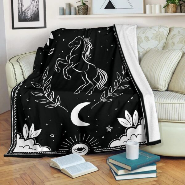 Horse Fleece Blanket Sherpa Blanket