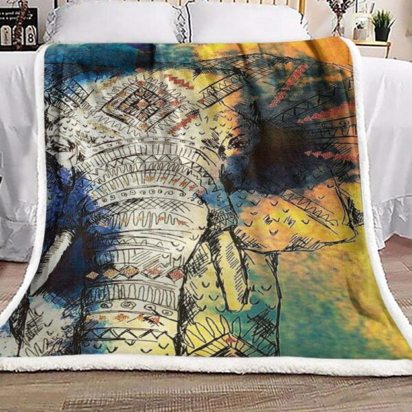 Elephant Fleece Blanket Sherpa Blanket