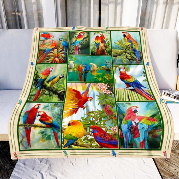 Parrots Fleece Blanket Sherpa Blanket