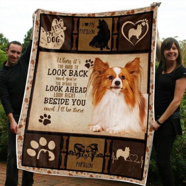 Papillon Fleece Blanket Sherpa Blanket