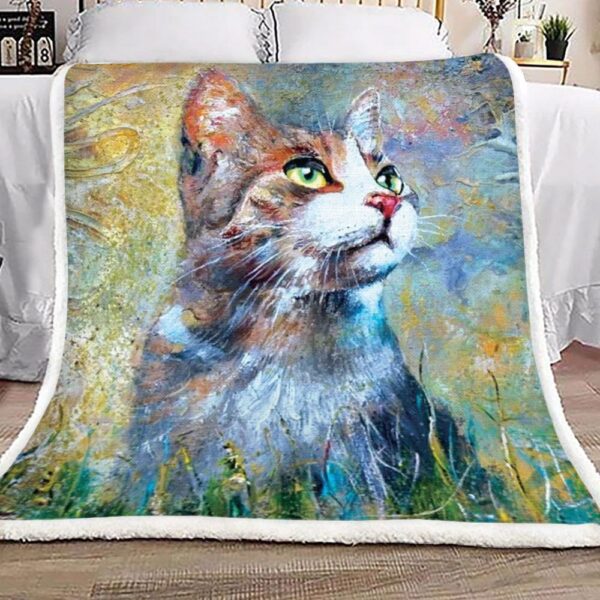 Cat Fleece Blanket Sherpa Blanket