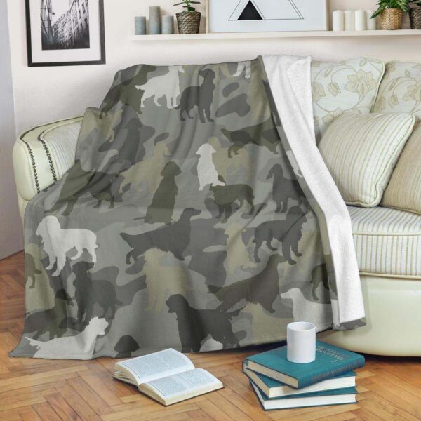 Irish Setter Camo Fleece Blanket Sherpa Blanket