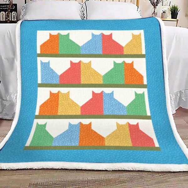 Cat City Hash Dot Fleece Blanket Sherpa Blanket