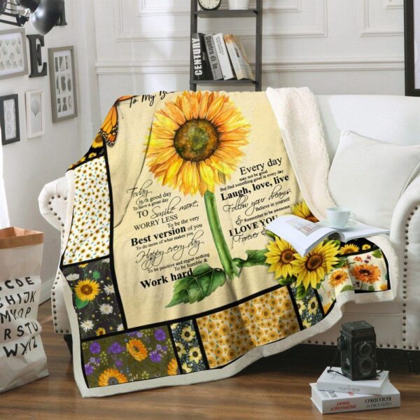 To My Beautiful Daughter Fleece Blanket Sherpa Blanket