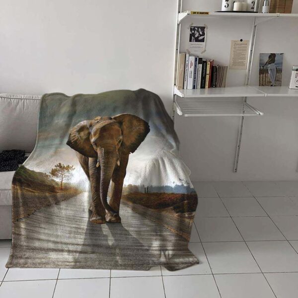 Elephant Fleece Blanket Sherpa Blanket