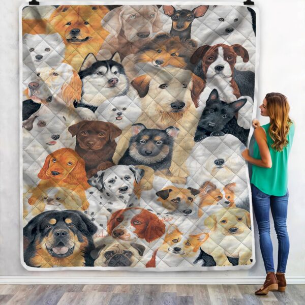 Cute Dogs Fleece Blanket Sherpa Blanket