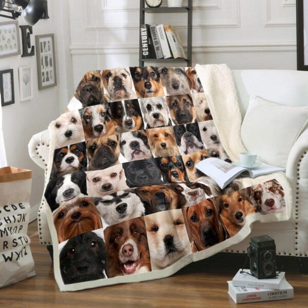 Dog Lovely Fleece Blanket Sherpa Blanket