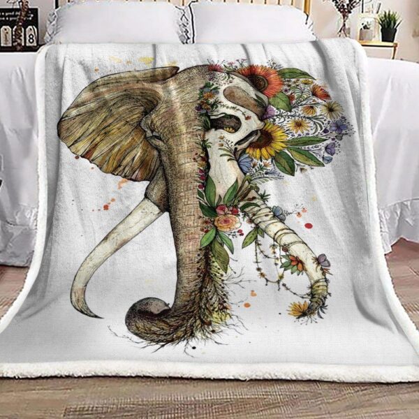 Elephant Fleece Blanket Sherpa Blanket