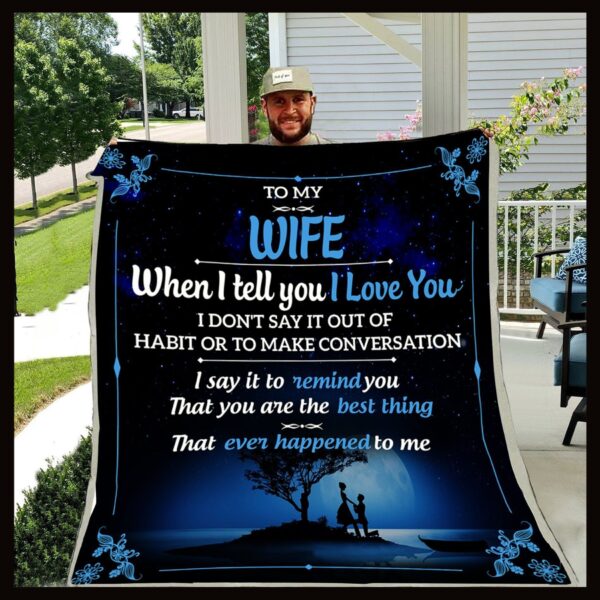 To My Wife Fleece Blanket Sherpa Blanket