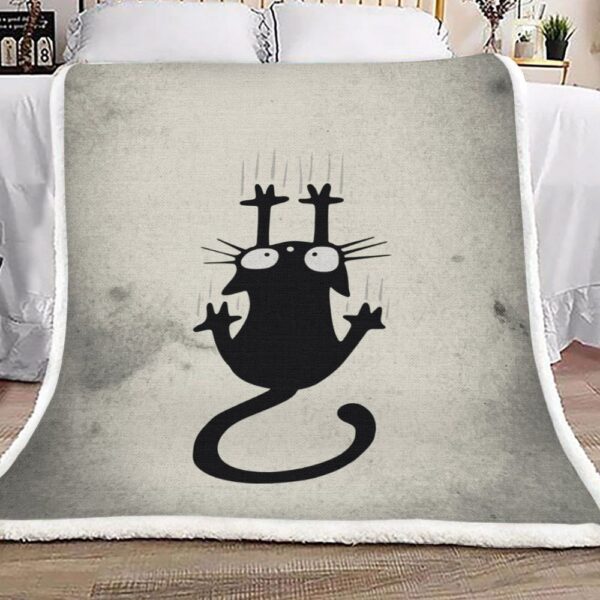 Falling Cat Fleece Blanket Sherpa Blanket