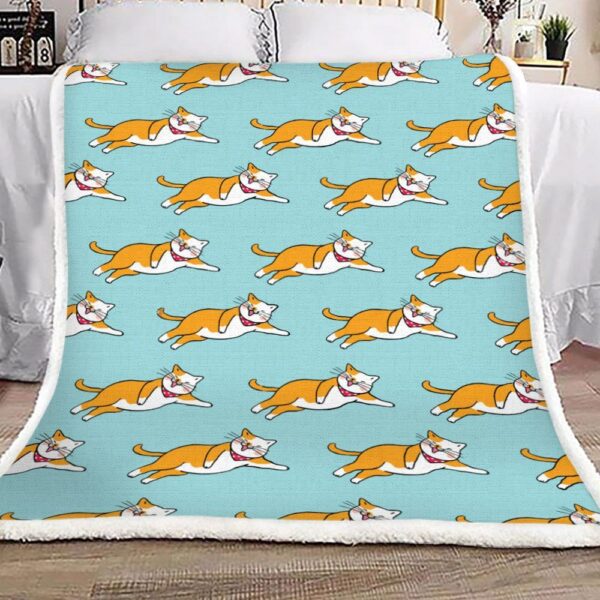 Cat Fleece Blanket Sherpa Blanket