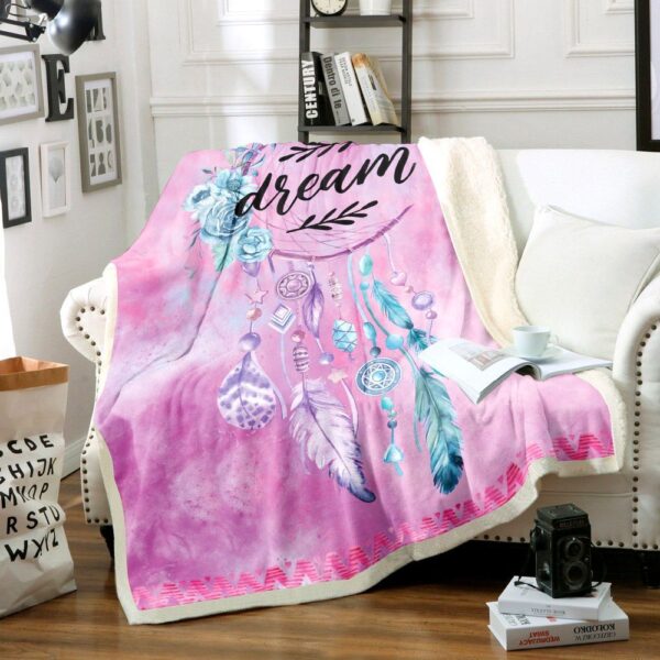 Dreamcatcher Fleece Blanket Sherpa Blanket