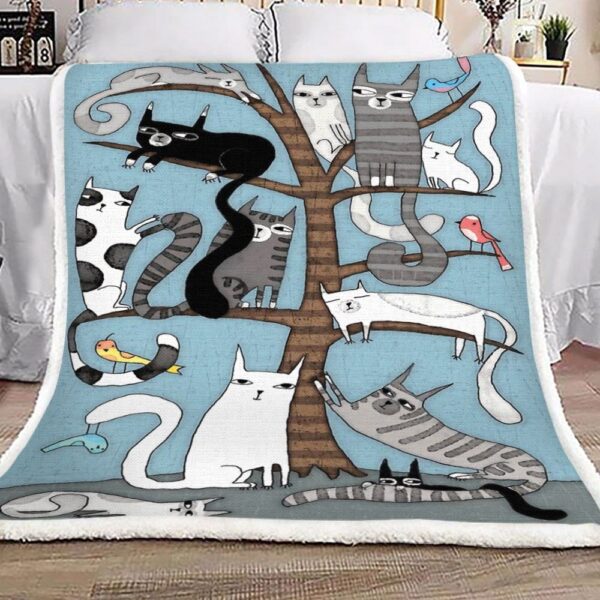 Cat Fleece Blanket Sherpa Blanket