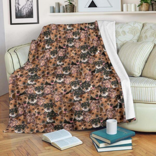 Patterdale Terrier Full Face Fleece Blanket Sherpa Blanket