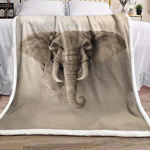 Elephant Fleece Blanket Sherpa Blanket